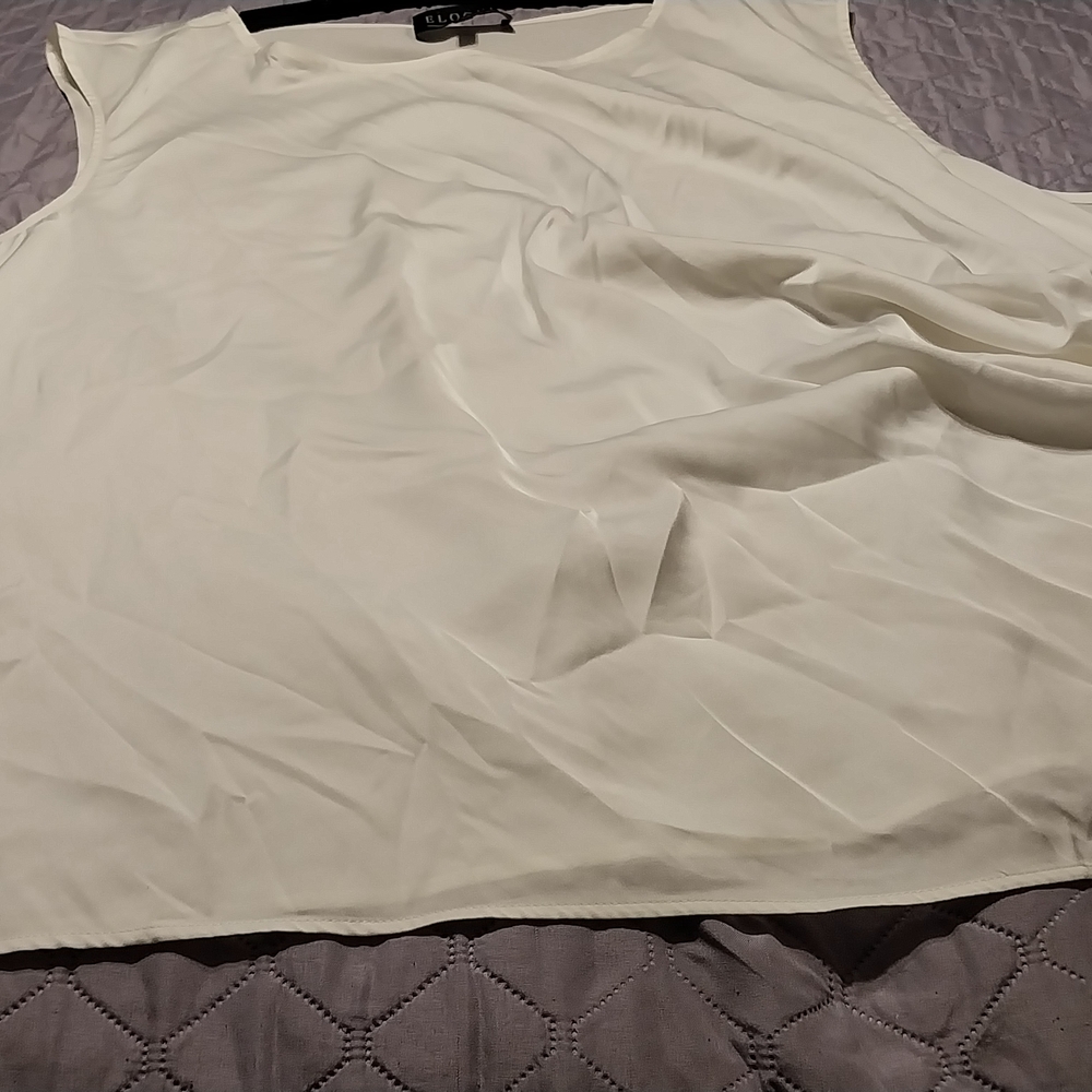 Eloquii Women's Cream Blouse